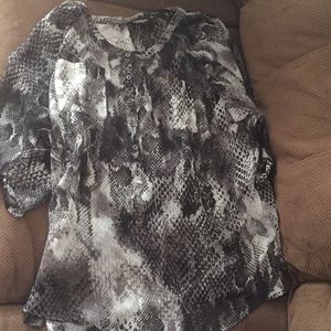 Express Snake Skin Print Top